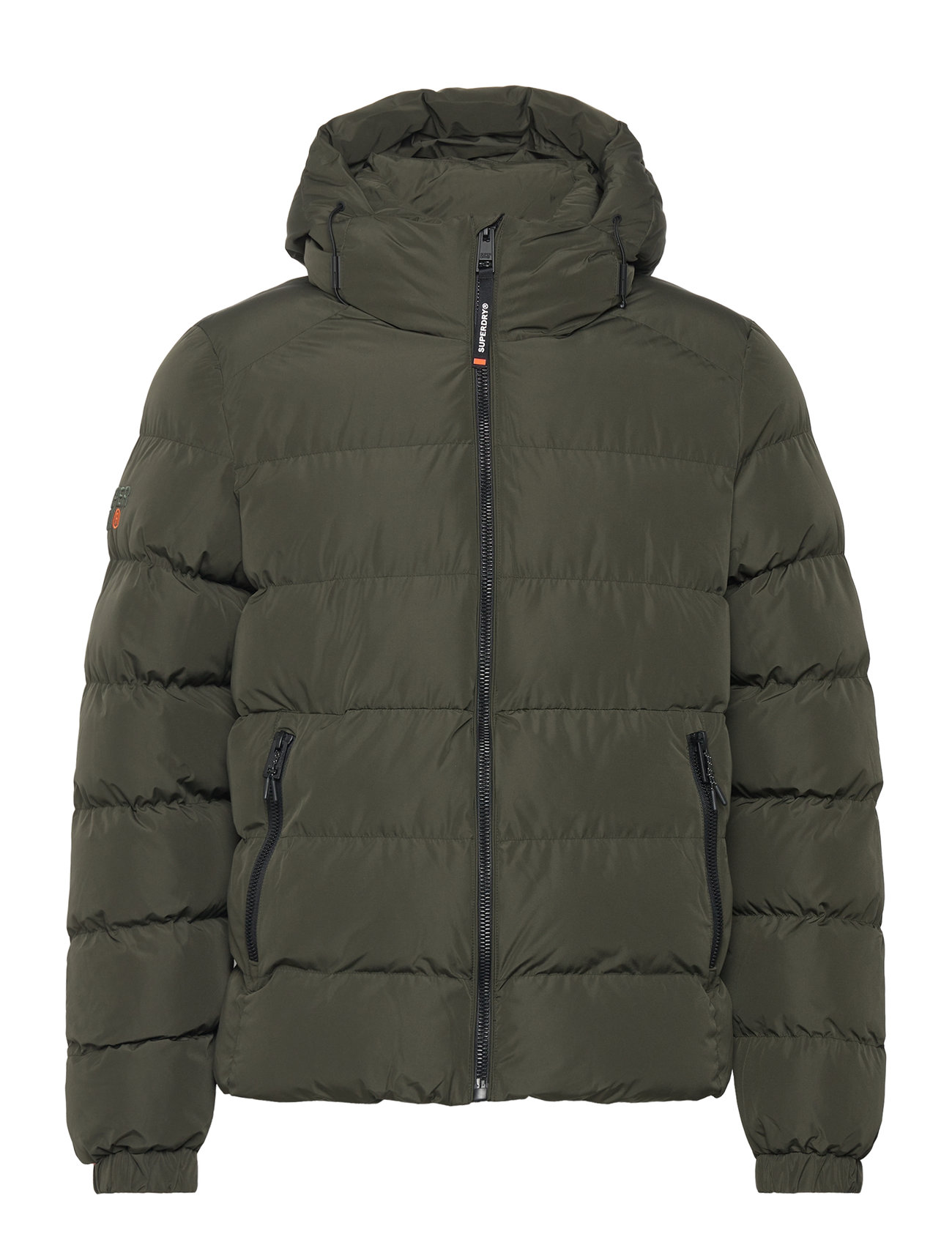 Superdry Hooded Sports Puffer Jacket Khaki Green