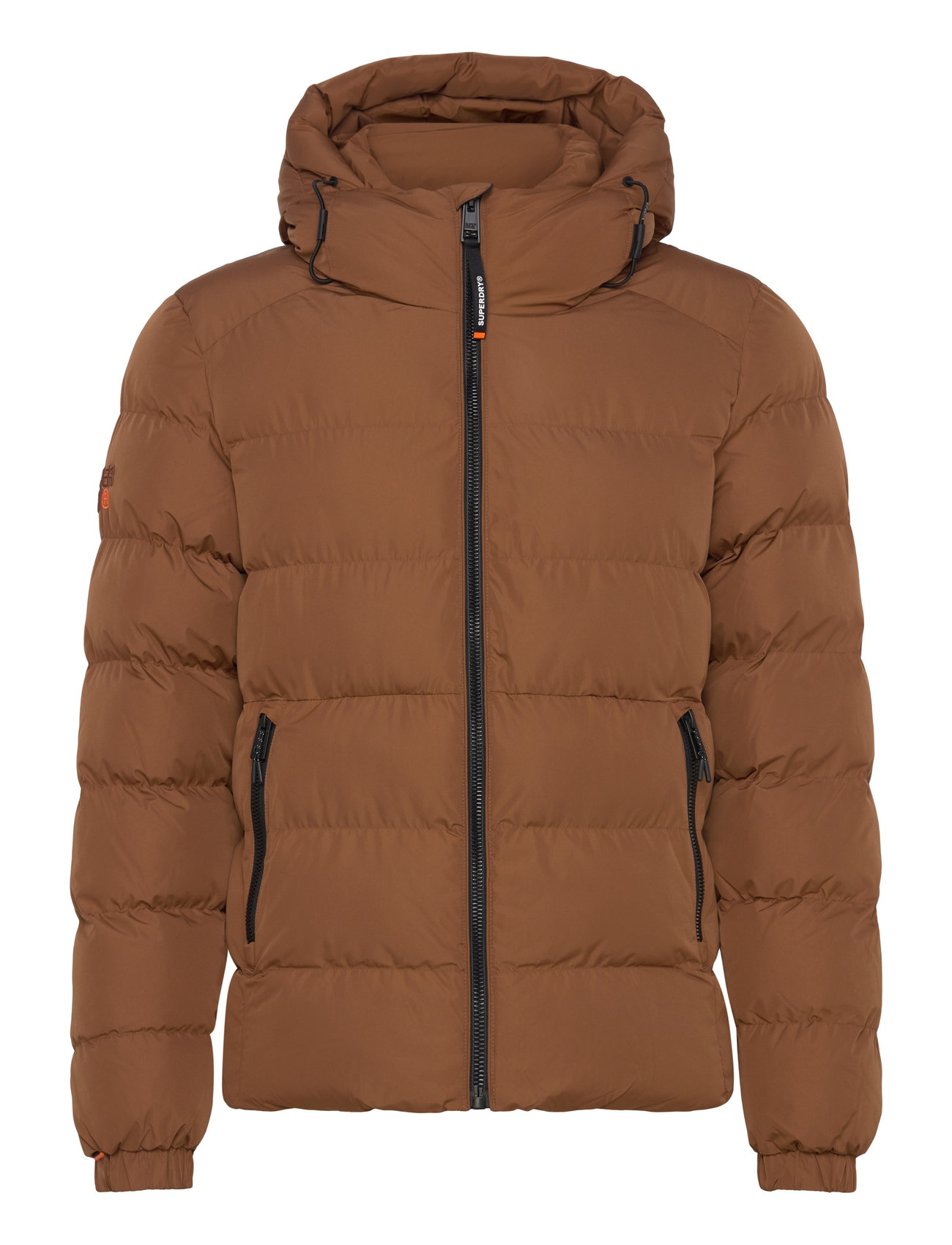 Superdry Hooded Sports Puffer Jacket Brun