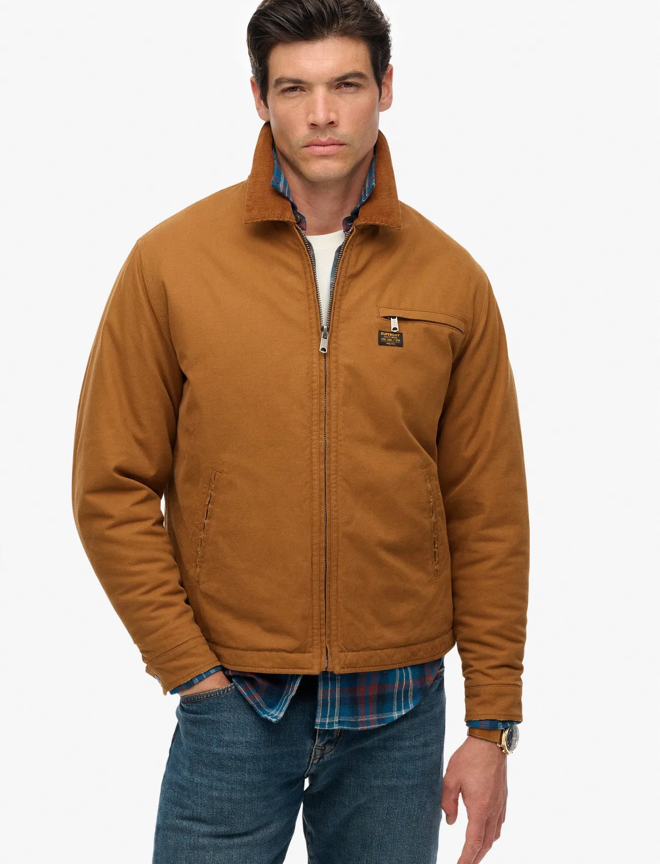 Superdry Cotton Canvas Ranch Jkt, L, Brown, Jakker > Lette Jakker, Herre