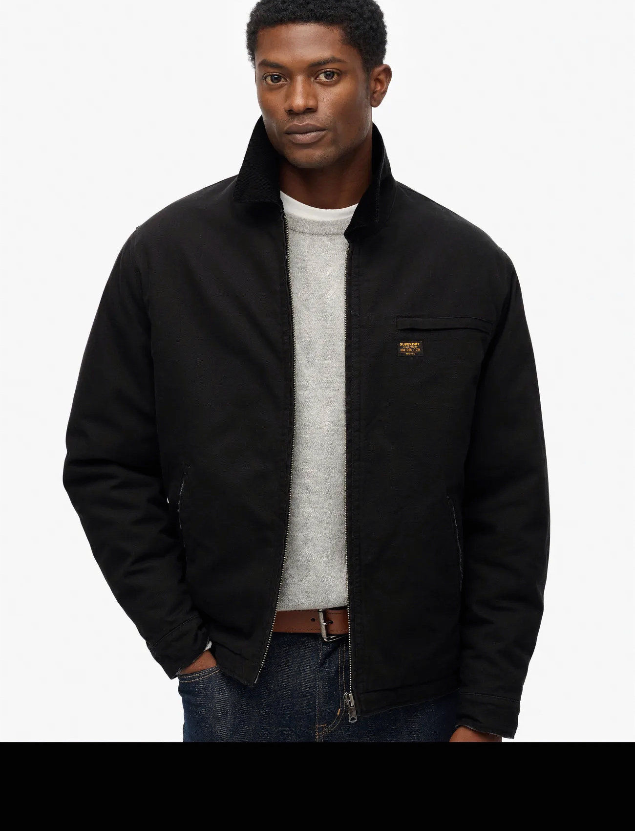 Superdry Cotton Canvas Ranch Jkt, XXL, Navy, Jakker > Lette Jakker, Herre