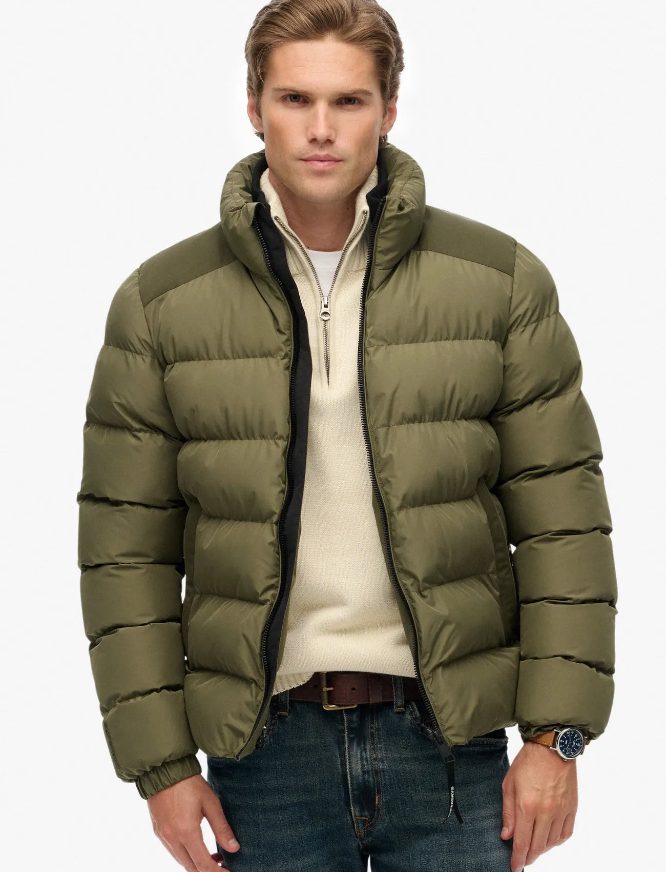 Superdry Sports Puffer Jacket, 3XL, Green, Jakker > Vatterede Jakker, Herre