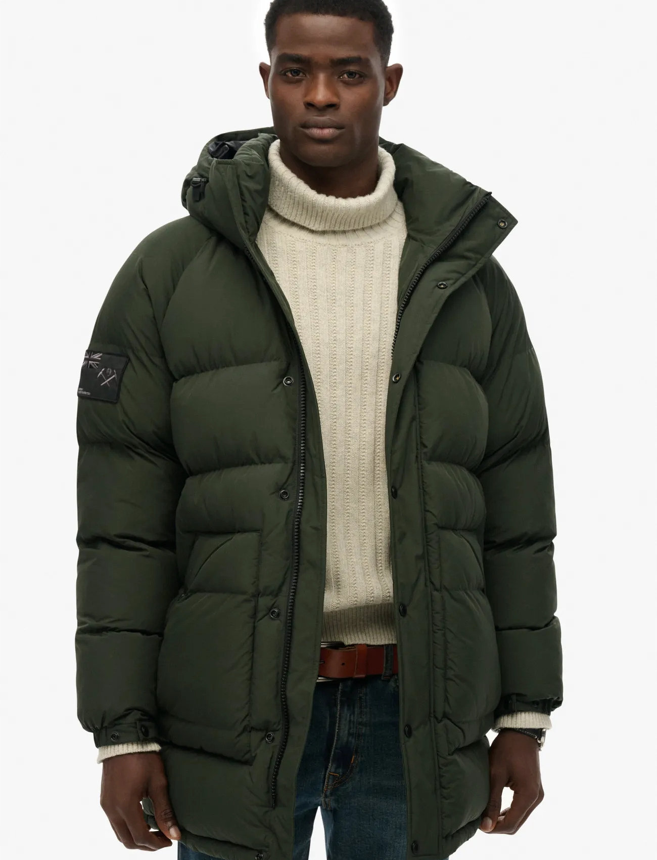 Superdry Xpd Longline Baffle Parka, 3XL, Green, Jakker > Parkaer, Herre