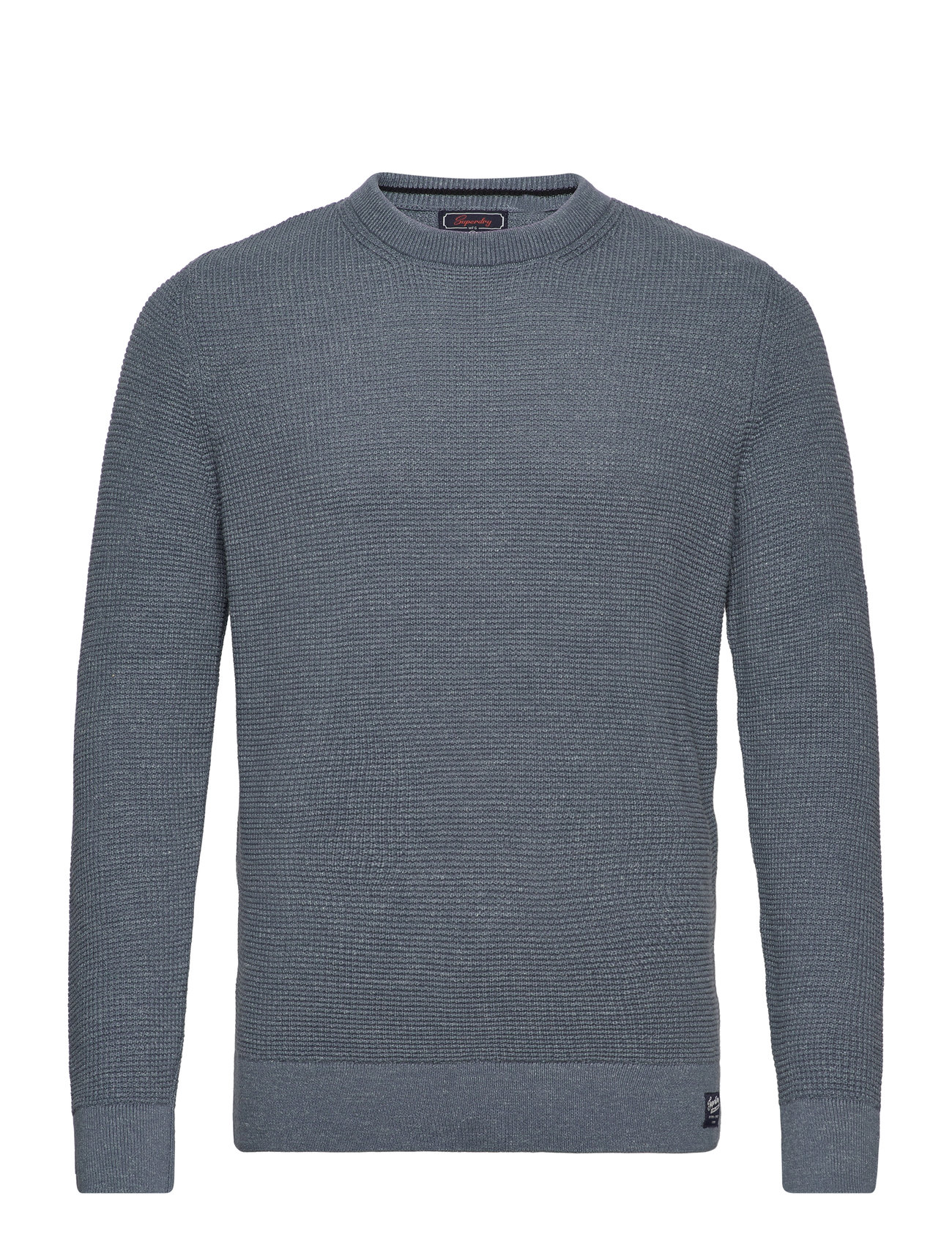 Textured Crew Knit Jumper Navy Superdry