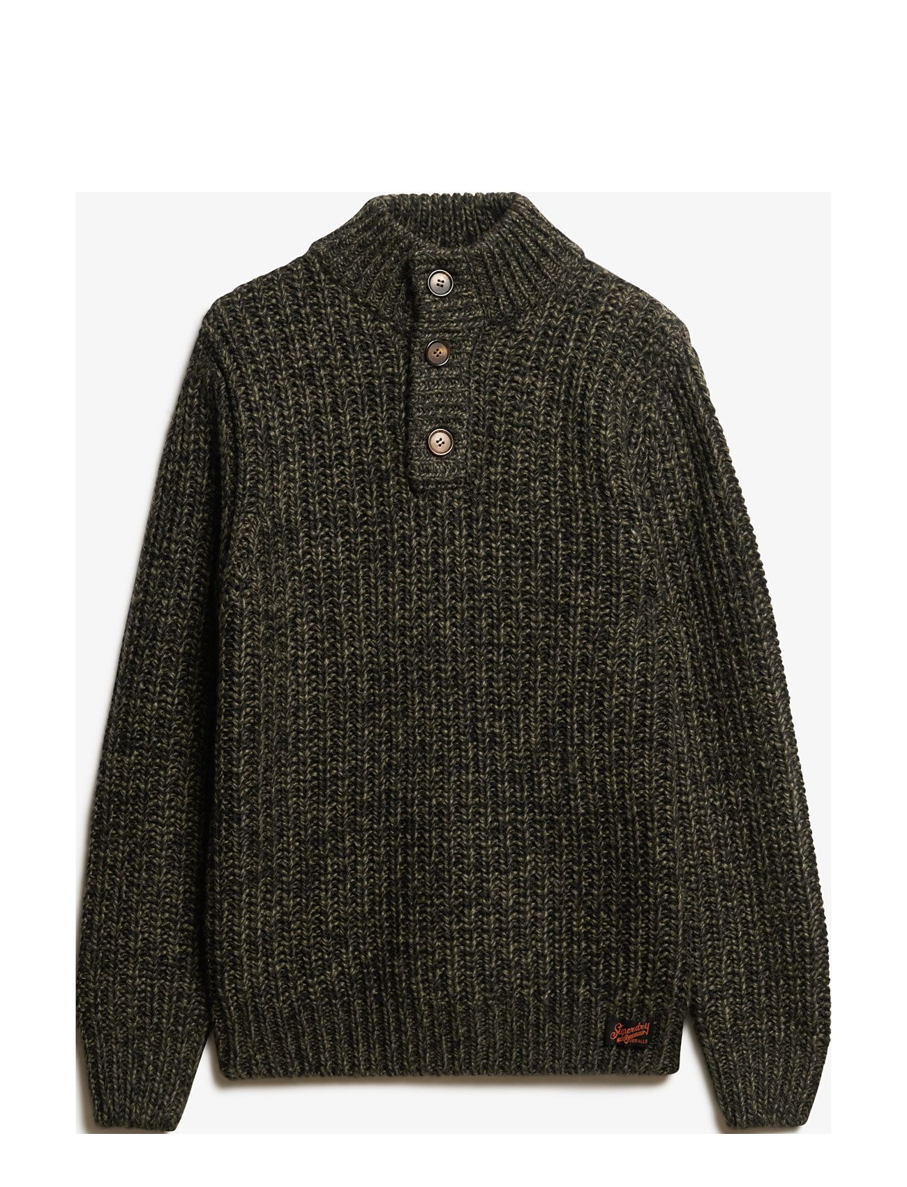SUPERDRY Chunky Knit Henley Grün - S - Herren
