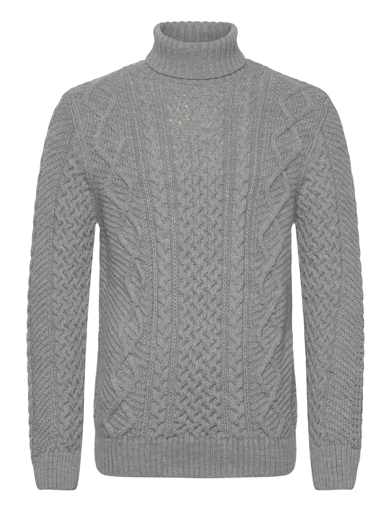 SUPERDRY Jacob Cable Roll Neck Jumper Grau - XXL - Herren