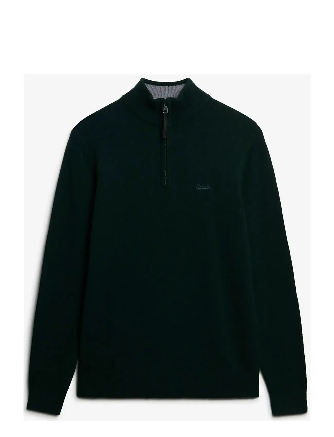SUPERDRY Wolle Blend Half Zip Jumper Grün - L - Herren