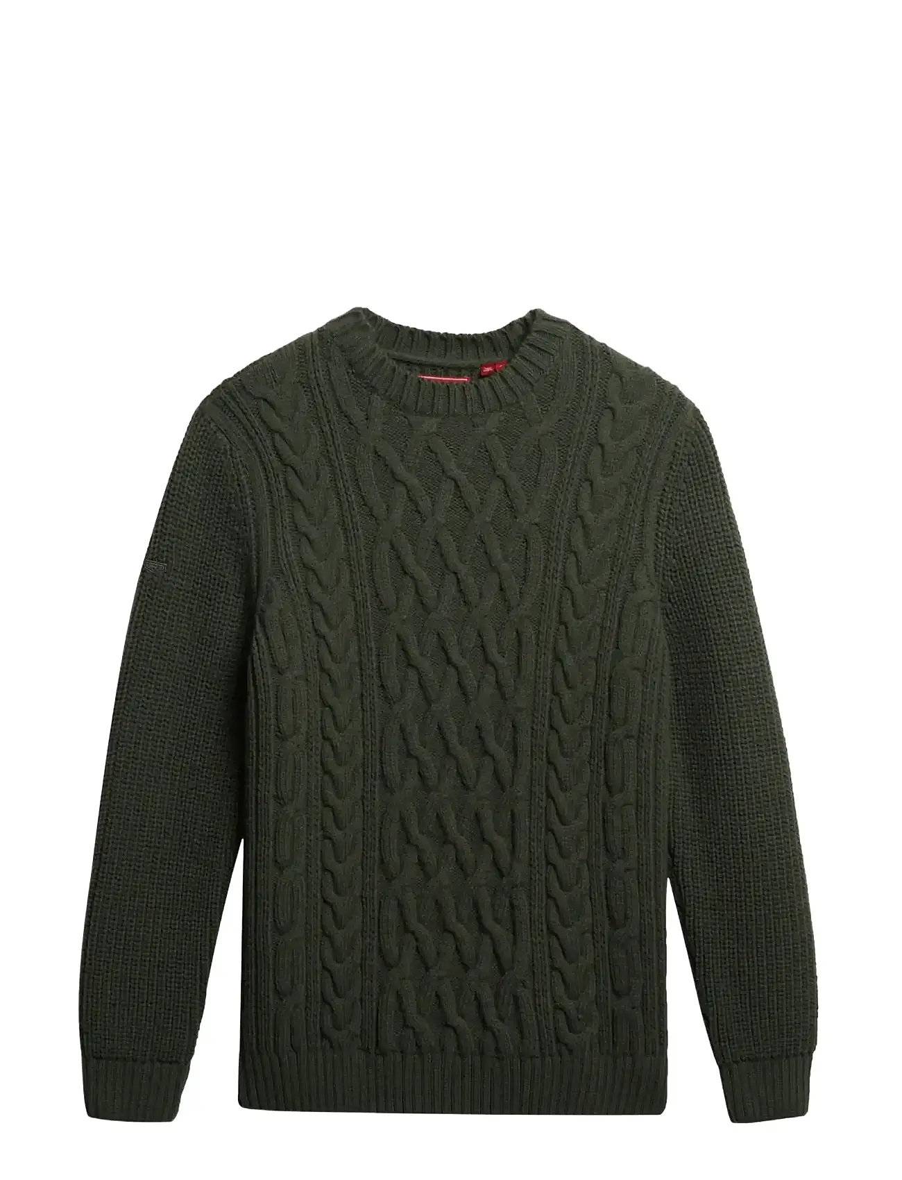 SUPERDRY Jacob Cable Jumper Khaki - XXL - Herren