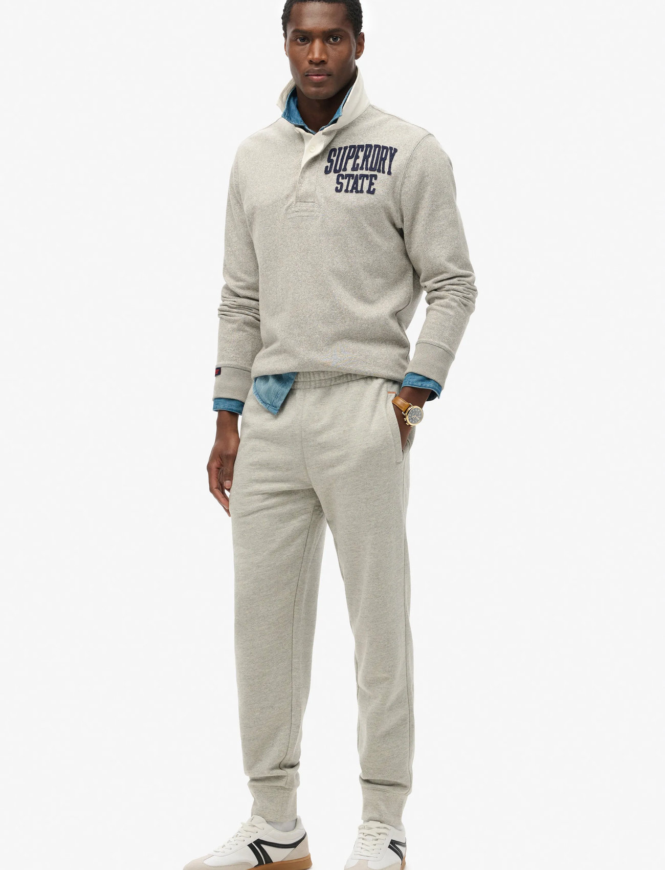 Superdry Essential Logo Joggers Hb, L, Grey, Underdele > Joggingbukser, Herre