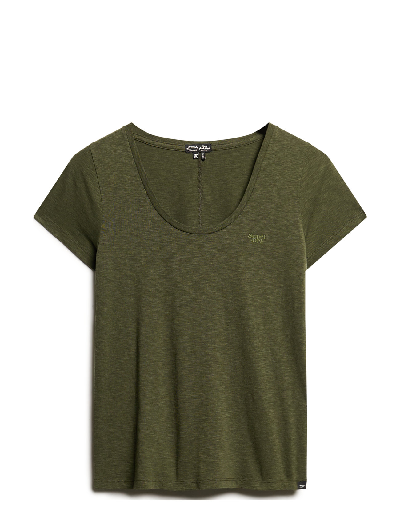 Superdry Scoop Neck Tee Khaki Green