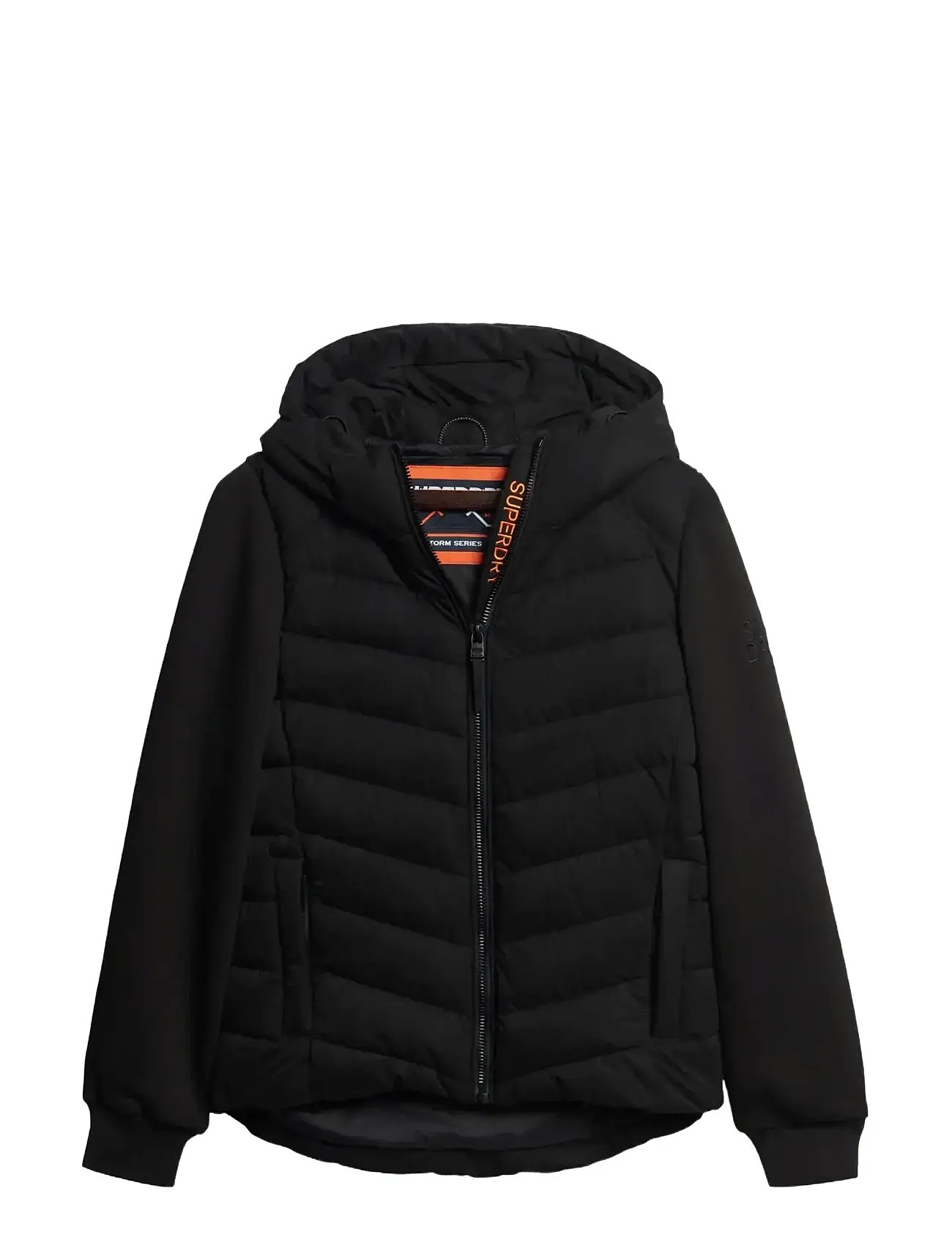SUPERDRY Hood Storm Hybrid Gefüttert Jkt Schwarz - 8 - Damen
