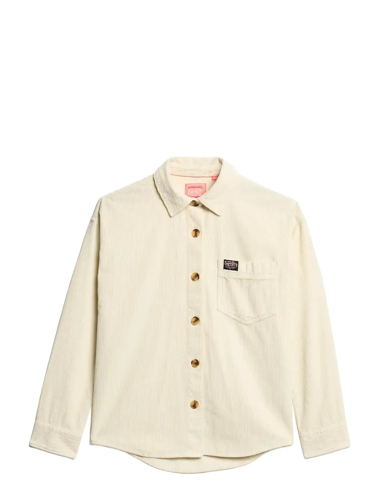 SUPERDRY Chunky Cord Overshirt Cream - 10 - Damen