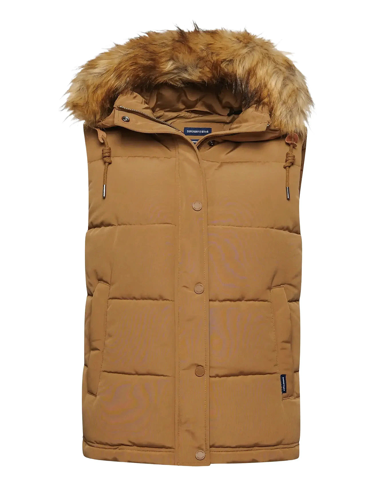 SUPERDRY Vintage Everest Kunstpelz Weste Braun - 14 - Damen