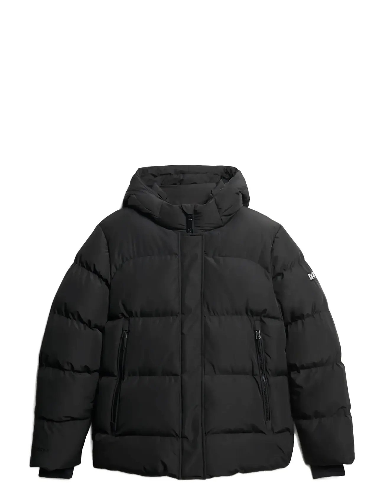 SUPERDRY Hooded 5 Baffle Sport Puffer Schwarz - S - Damen