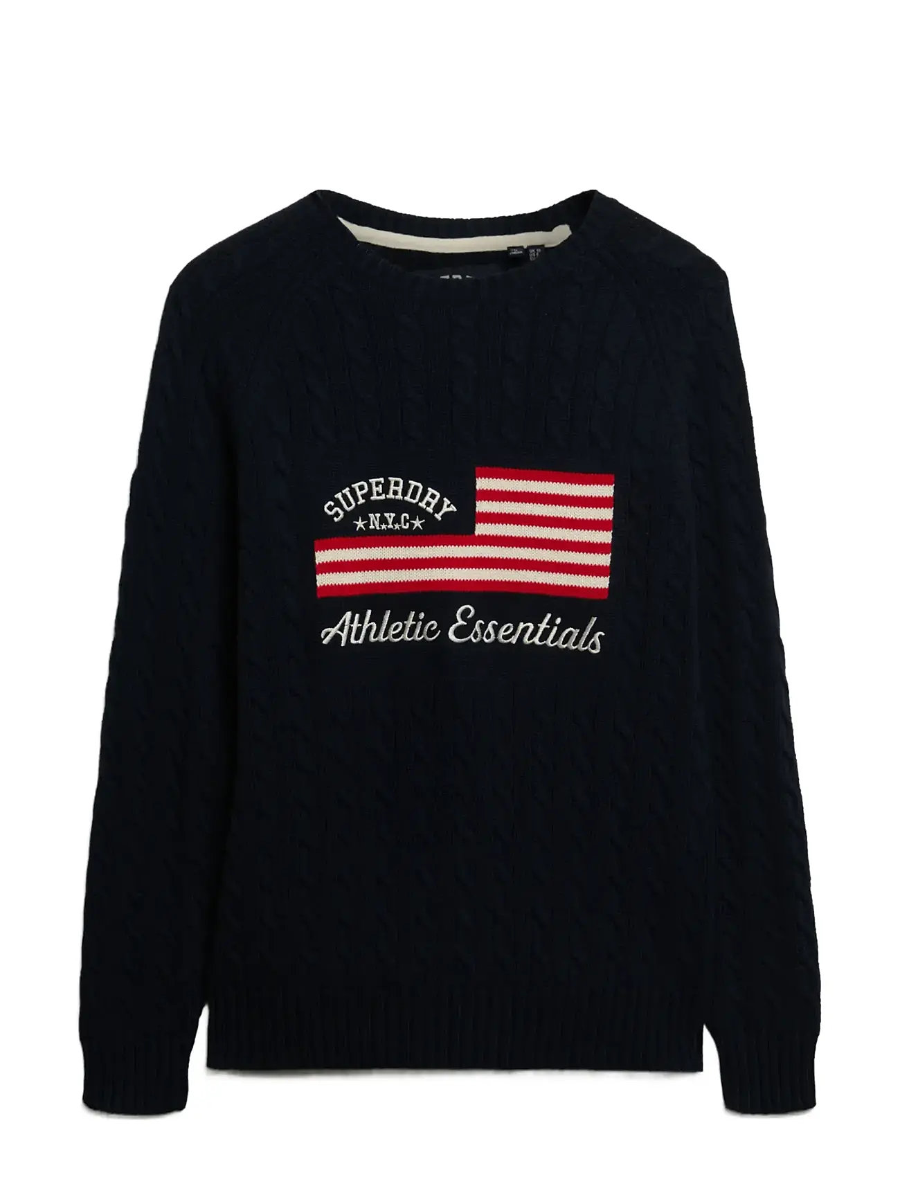 SUPERDRY Slouchy Cable Flag Knit Schwarz - XS - Damen
