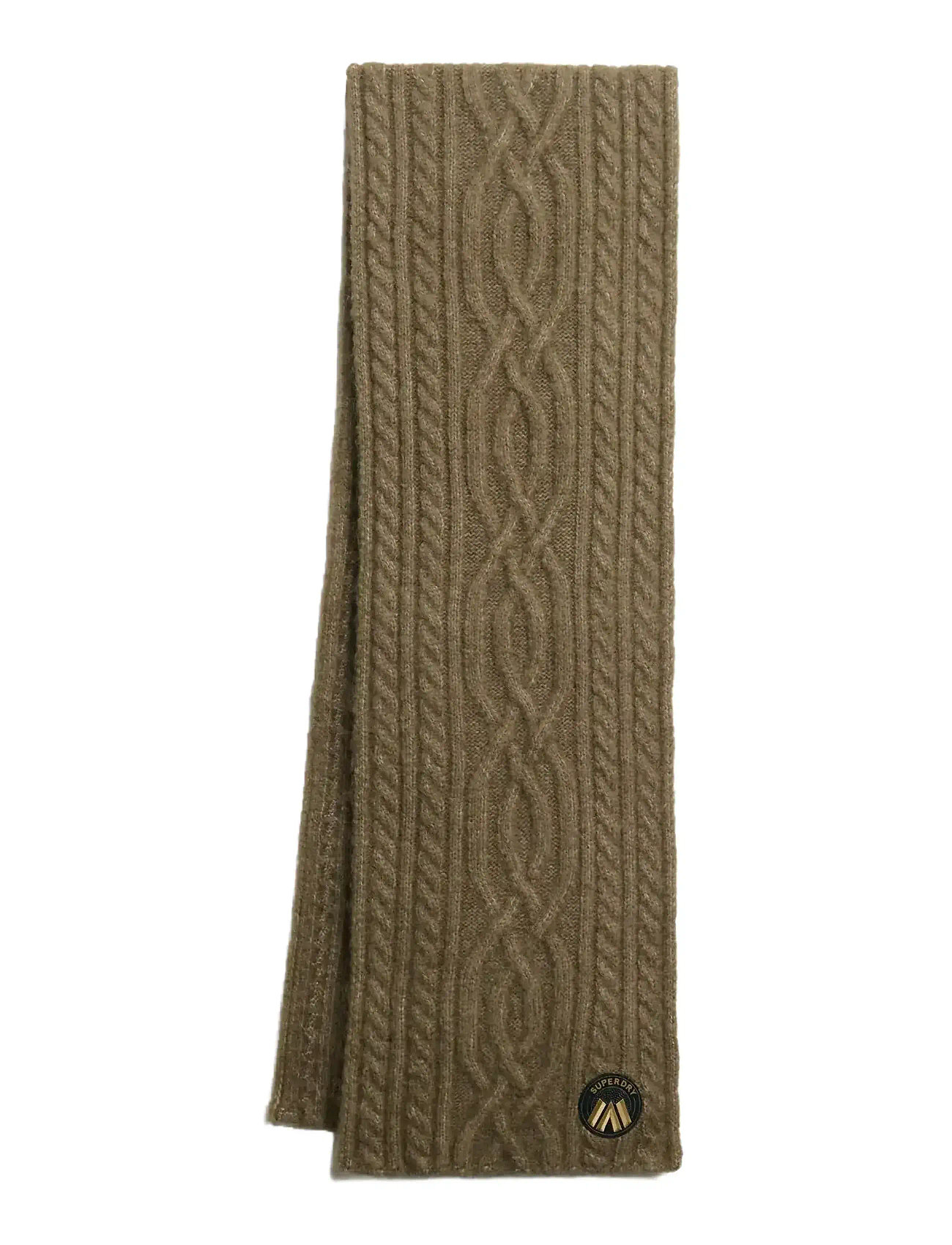 SUPERDRY Cable Luxe Knit Schal Khaki - One Size - Damen