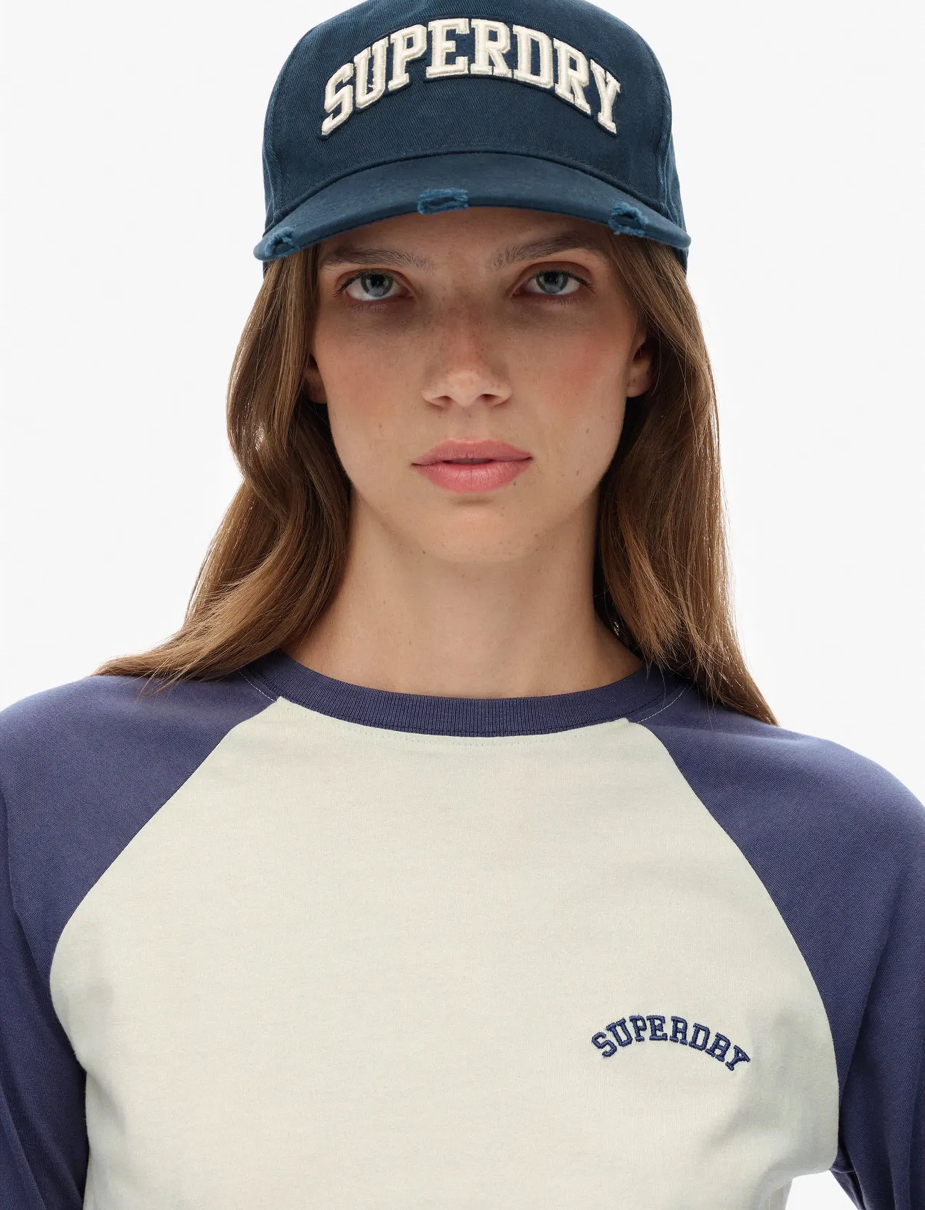 Superdry Varsity Logo Trucker Cap, One Size, Navy, Hovedbeklædning > Kasketter, Dame