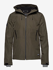 leather jacket with red lining