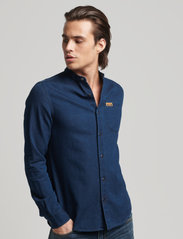 superdry collarless shirt