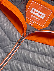 chevron colour block down jacket