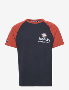 VINTAGE CL RAGLAN TEE - t-shirts à manches courtes - eclipse navy