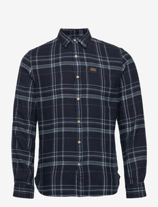 VINTAGE WORKWEAR SHIRT - koszule w kratkę - indigo flannel check