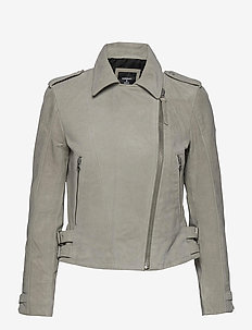 pink envelope leather jacket