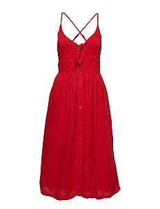 superdry jayde tie front midi dress