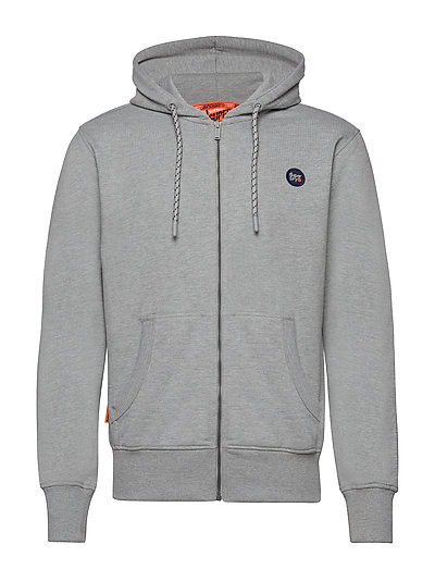 Collective Zip Hood Hoodie Pullover Grau SUPERDRY