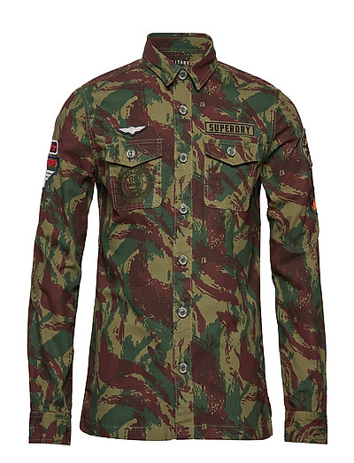SUPERDRY Premium Rookie Shirt Hemd Casual Grün SUPERDRY