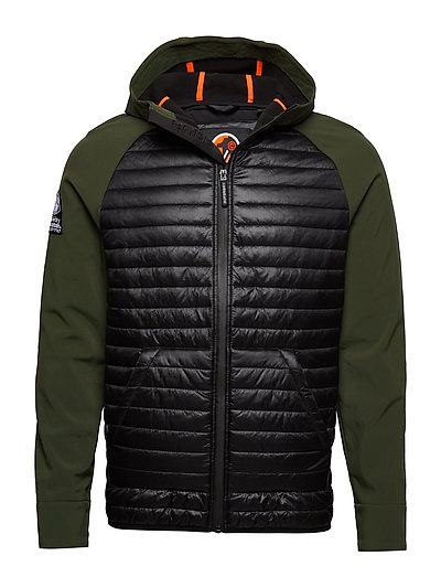 SUPERDRY Mountaineer Softshell Hybrid Steppjacke Grün SUPERDRY