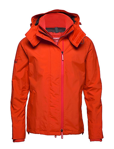 SUPERDRY Tech Hood Pop Zip Windcheater Dünne Jacke Orange SUPERDRY