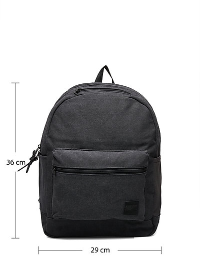 plain black superdry backpack