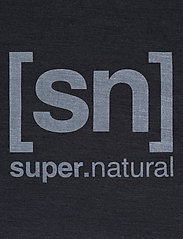 super.natural - M LOGO TEE - urheilutopit - jet black melange/vapor grey logo - 3