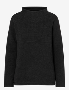 W COMPOUND PULLOVER - sporta džemperi un džemperi ar kapuci - jet black melange