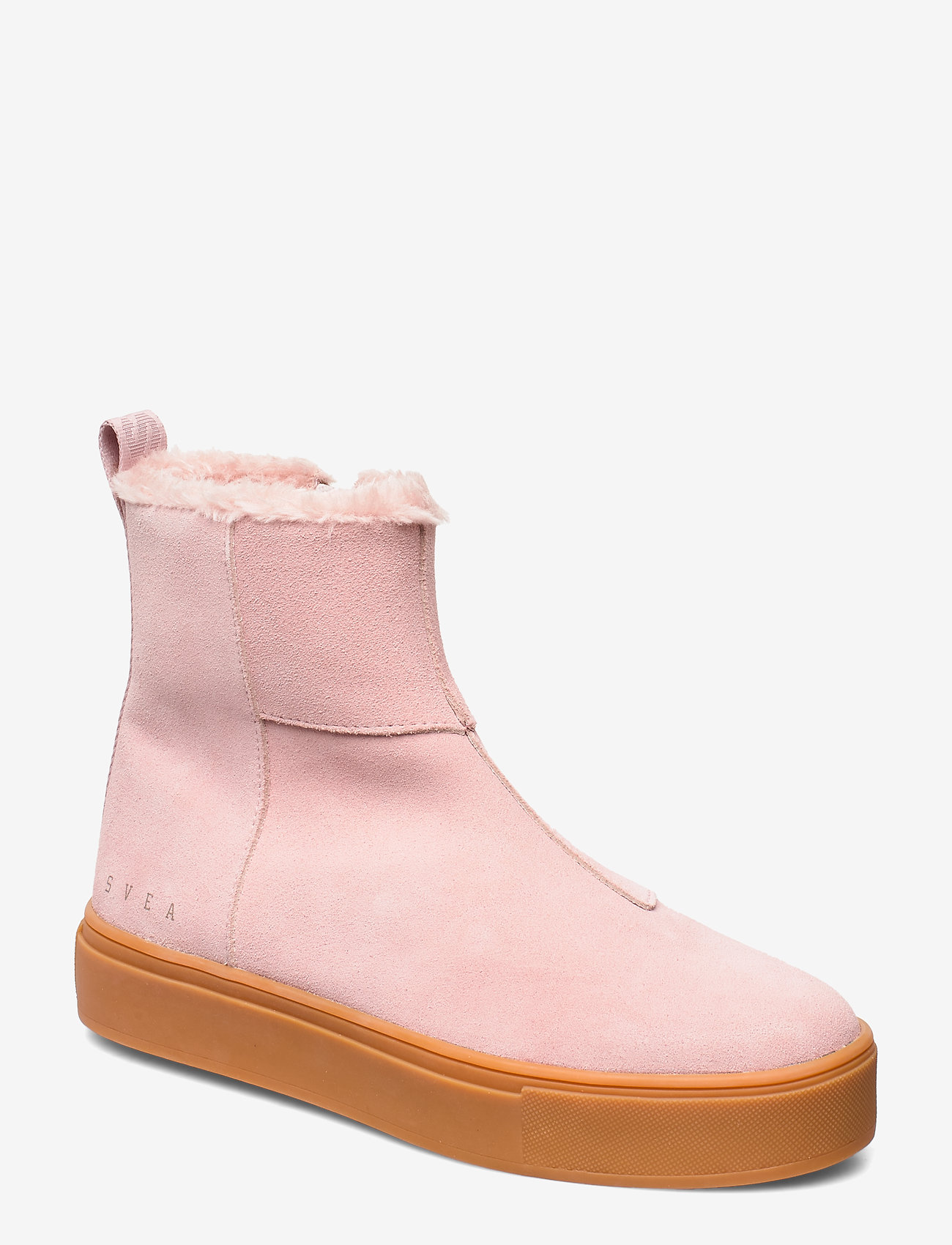 Svea - Suede / Pile Boots - flat ankle boots - soft pink - 0