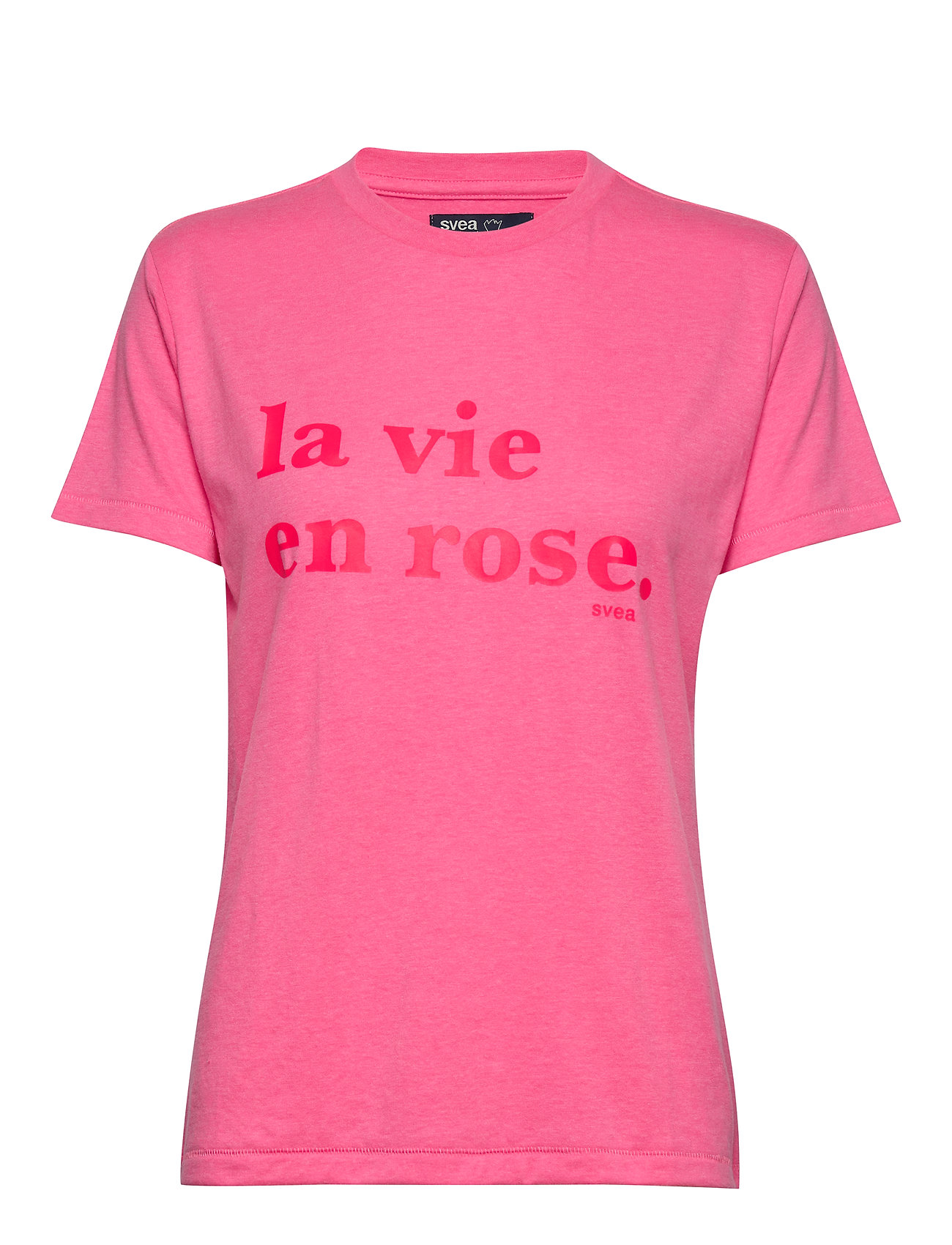 Svea Printed Love Tee T-shirts & Tops Short-sleeved Vaaleanpunainen Svea