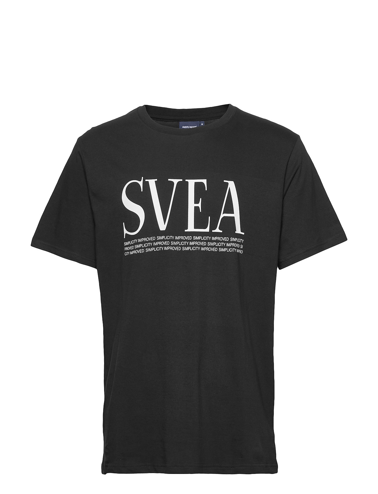 Svea Unisex Over D Logo Tee T-shirts Short-sleeved Musta Svea