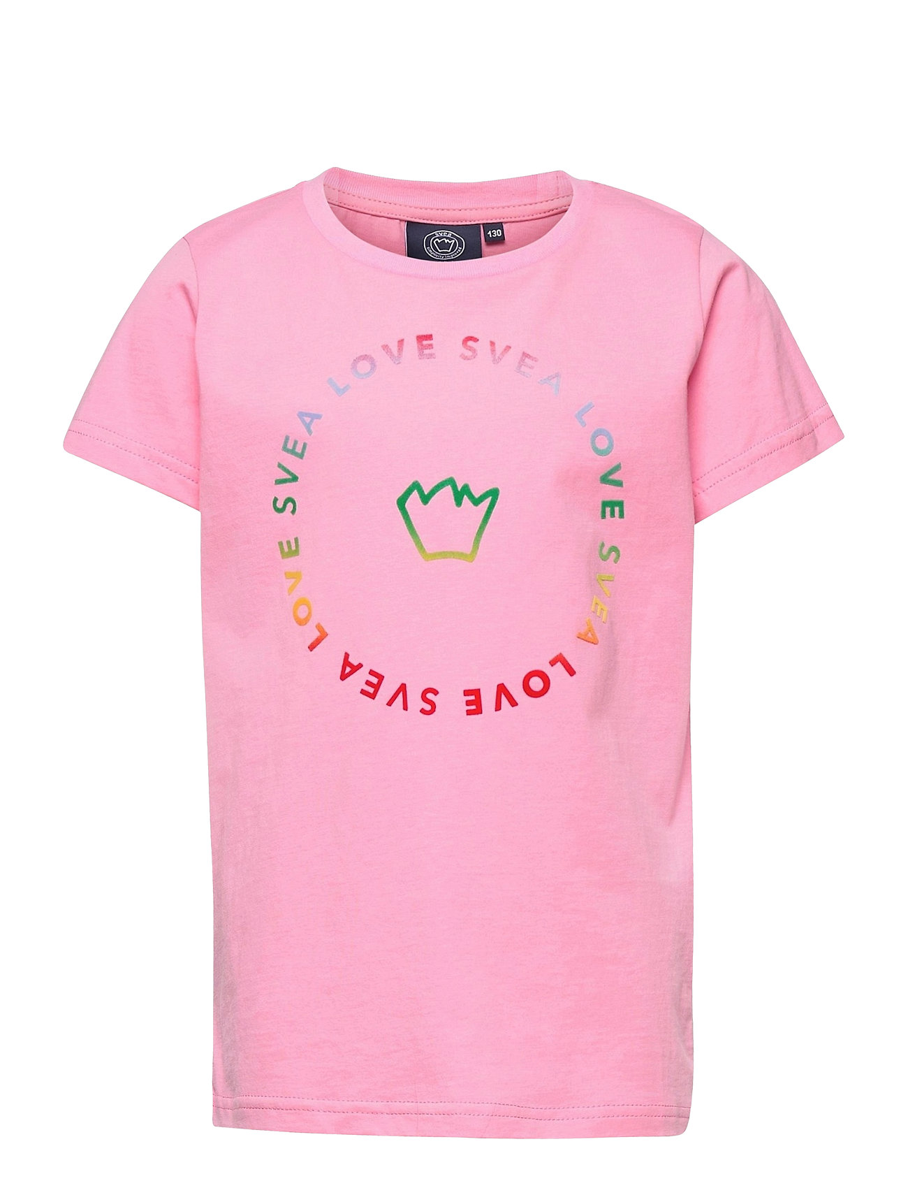 K. Love Circle Tee T-shirts Short-sleeved Vaaleanpunainen Svea