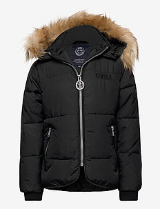 K. Short Slim Jacket - insulated jackets - black