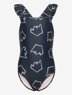 K. Frilly Swimsuit - badeanzüge - dark blue