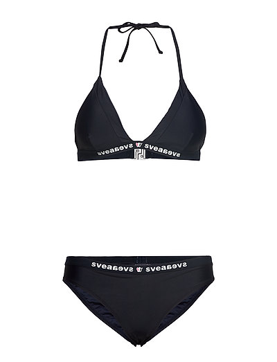 navy triangle bikini