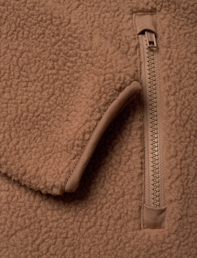 Svea W. Long Pile Zip Sweat (Camel 