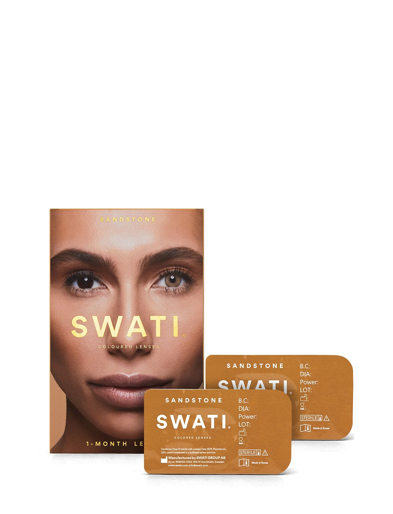 Sandst - 1 Month Beauty Women Makeup Eyes Coloured Lenses Nude SWATI Cosmetics