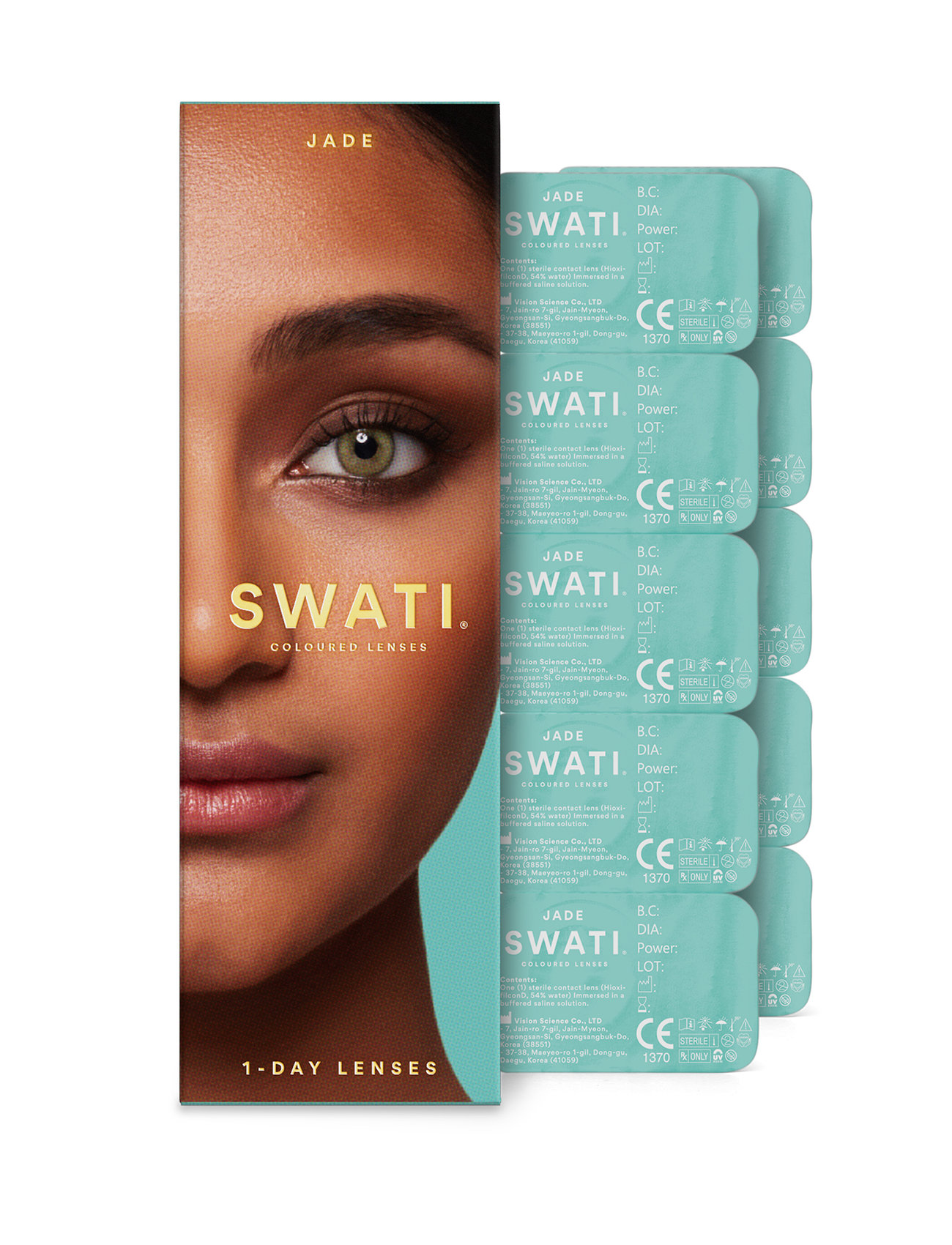 Jade - 1 Day Lenses Beauty Women Makeup Eyes Coloured Lenses SWATI Cosmetics