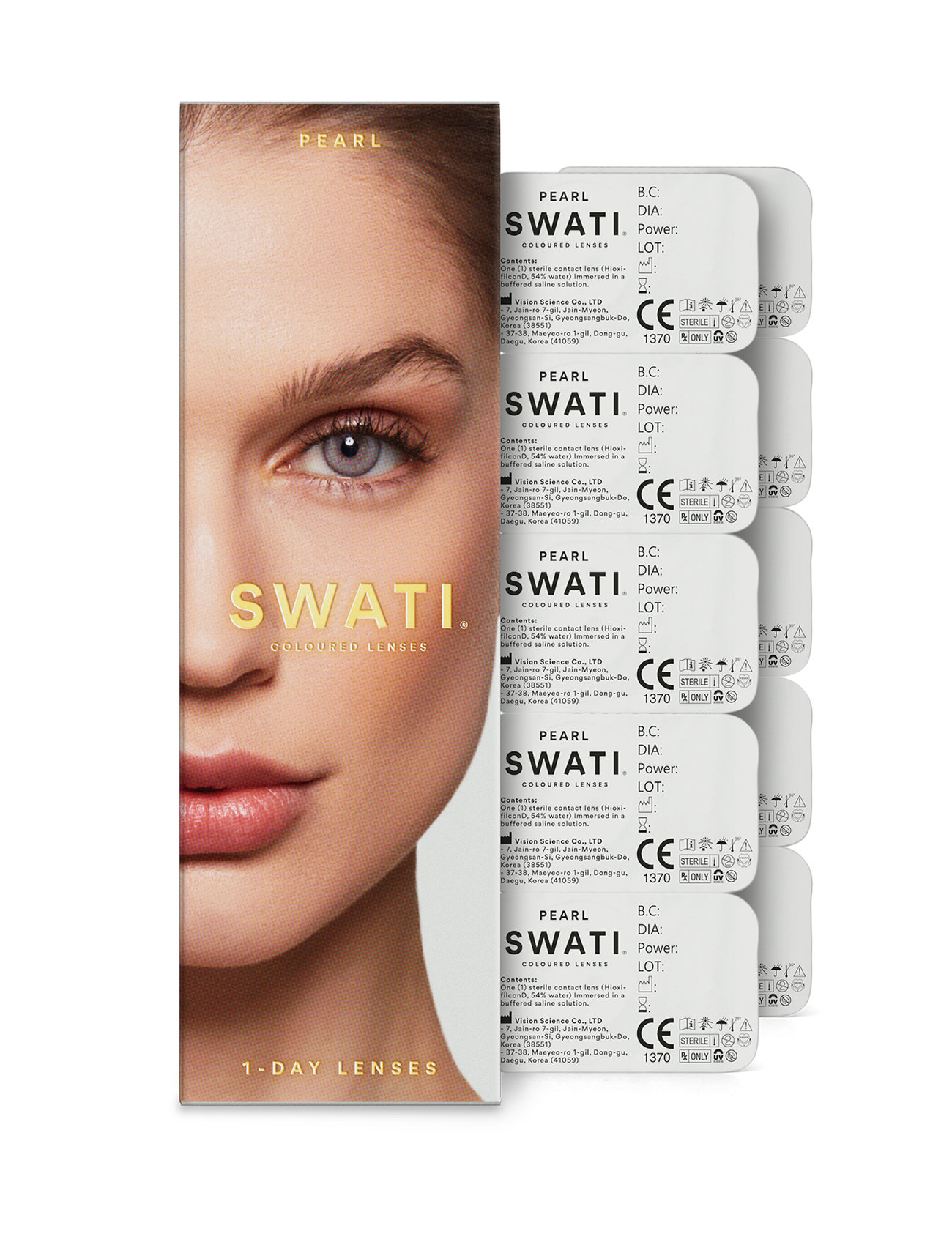 Pearl 1-Day Lenses Beauty Women Makeup Eyes Coloured Lenses SWATI Cosmetics