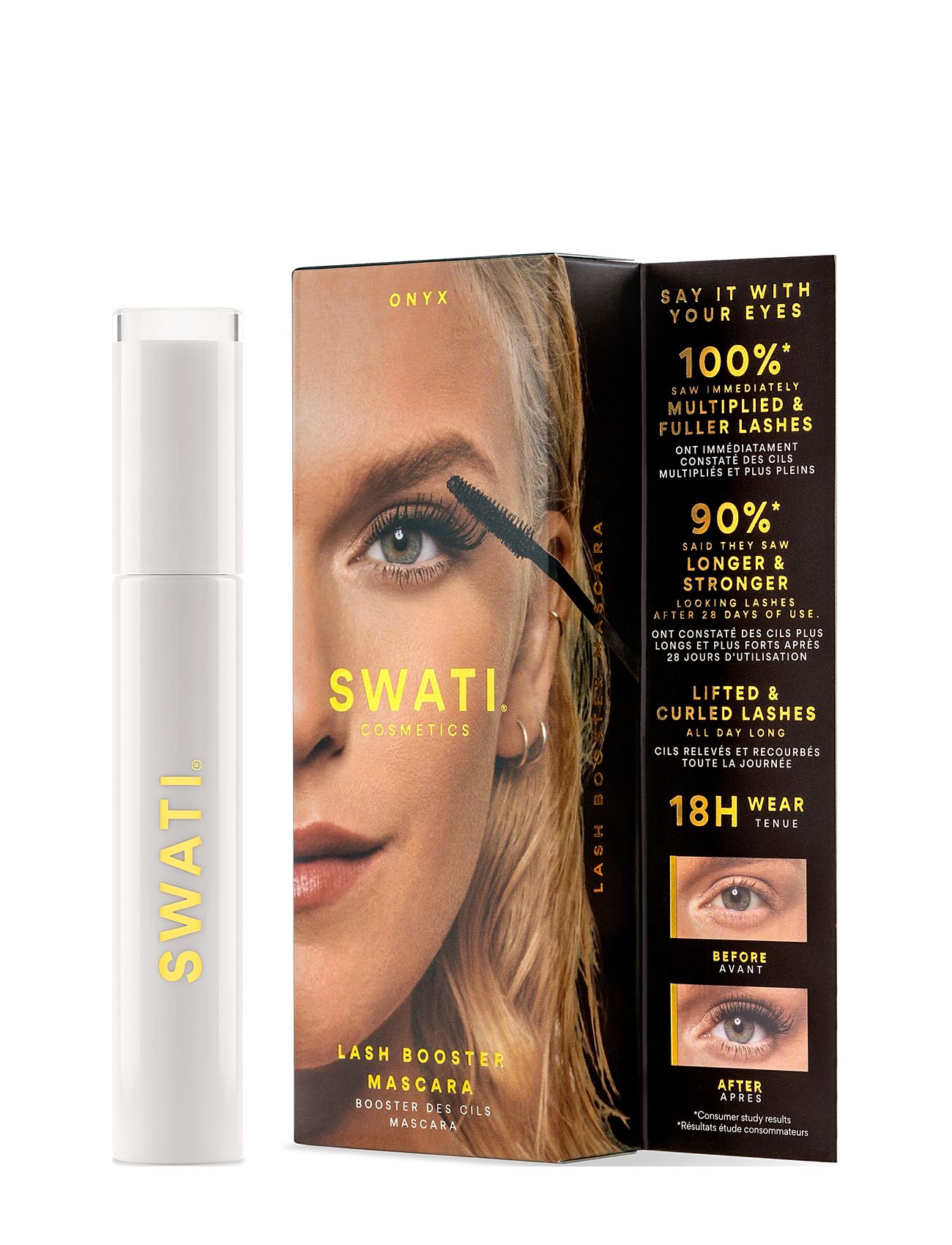SWATI Cosmetics Onyx Lash Booster Mascara - Black - 10.6 ml