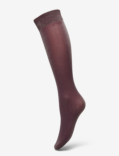 Ines Shimmery Socks - kolanówki - plum