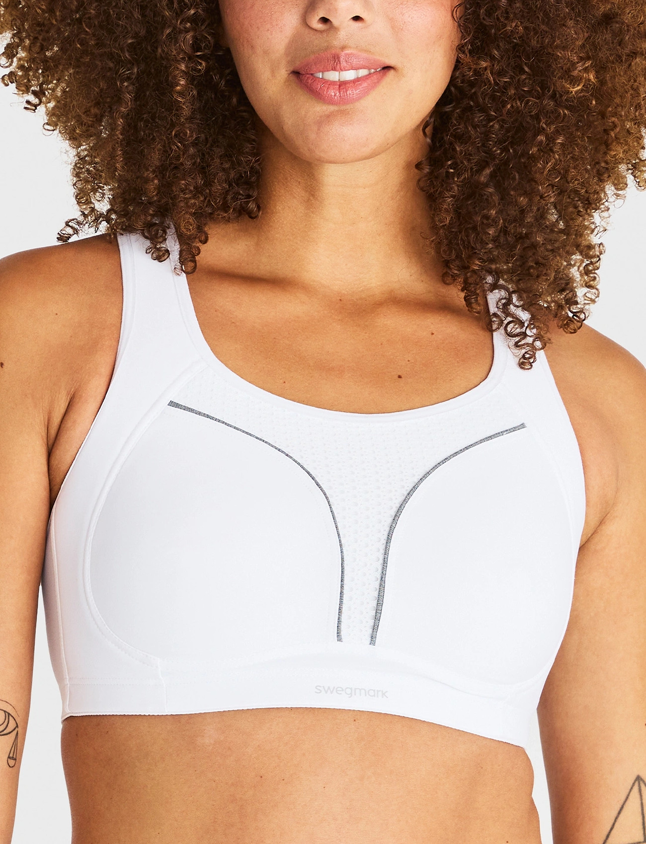 Swegmark Dynamic Intense Sport Bra Moulded Cups, B x 85, White, Sport Clothing > Sport Bras - All, Dame