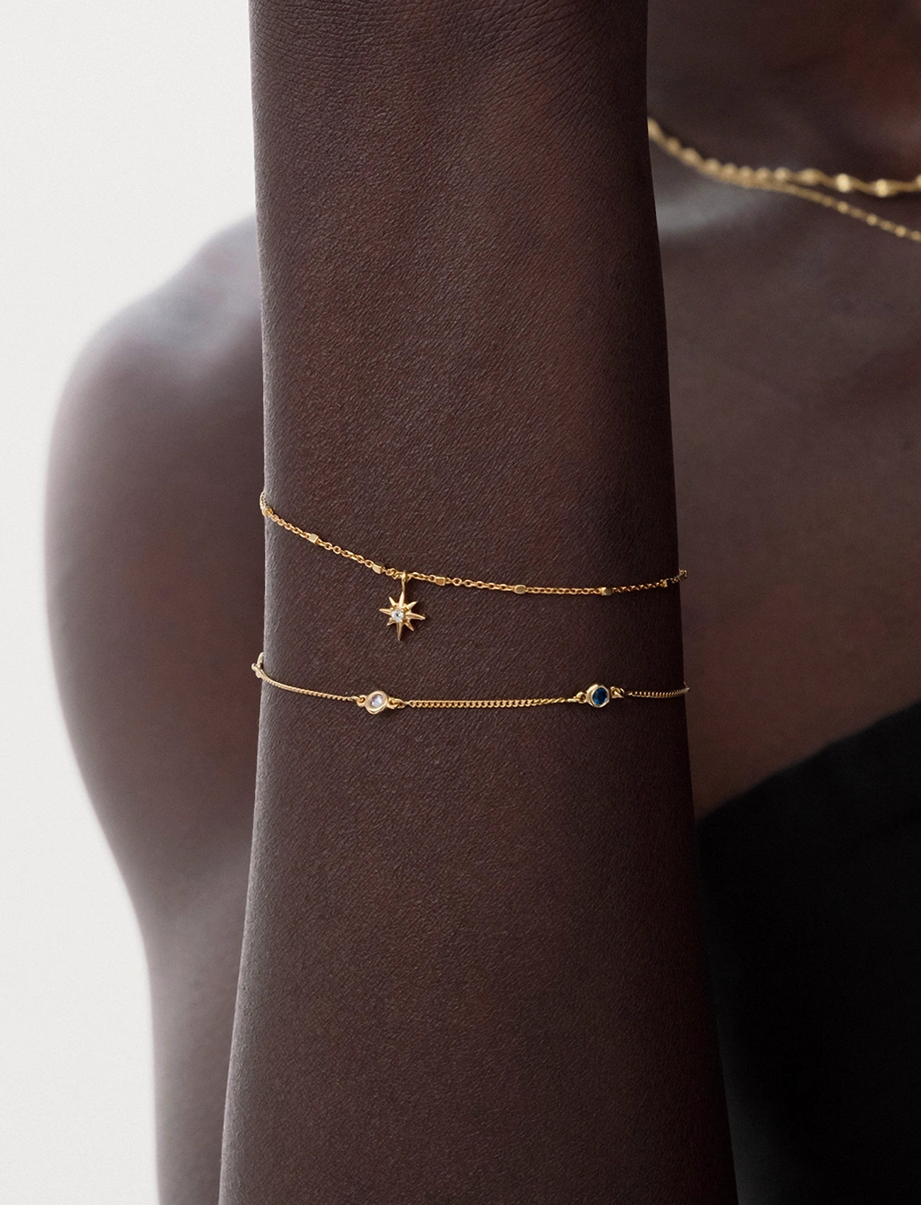 Syster P North Star Bracelet Gold, One Size, Gold, Armbånd > Kædearmbånd, Dame