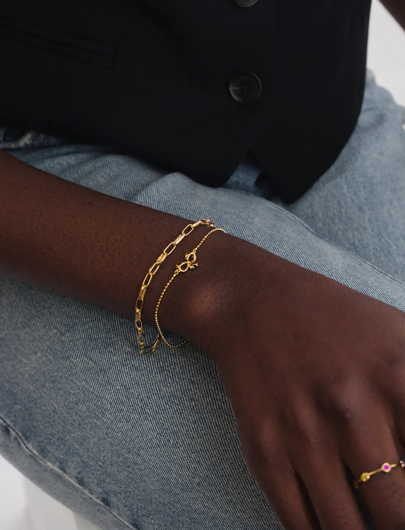 Syster P Rosie Mini Bracelet Gold, One Size, Gold, Armbånd > Kædearmbånd, Dame